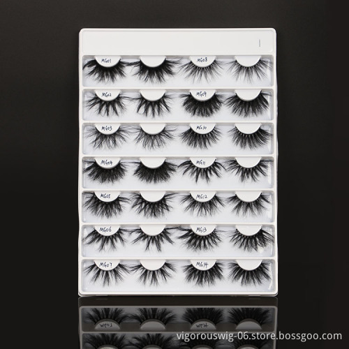 New Desing Wholesale 27 mm With Customized Package Long Fluffy Thick Mink Fur False 3D 5D Eyelashes Vendor